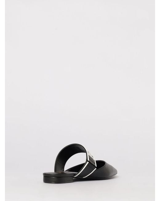 Just Cavalli White Leather Mules