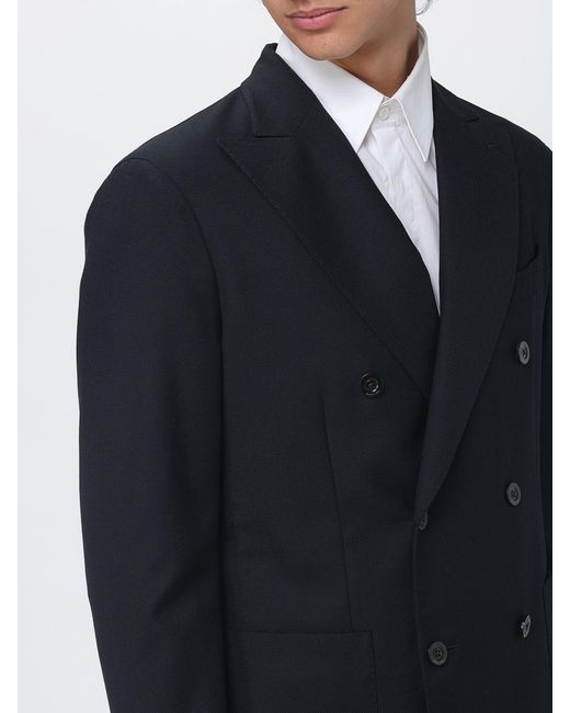 Boglioli Blue Double Breasted Virgin Wool Blazer for men
