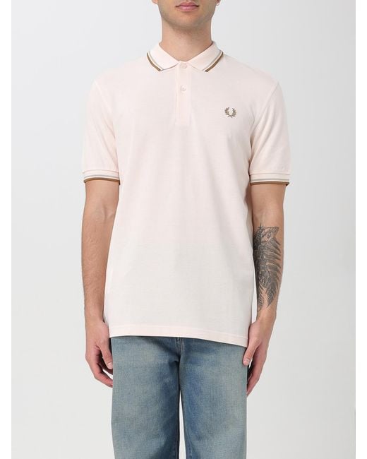 Comme des Garçons Pink Tipped Polo Shirt M3600 Classic Cotton for men