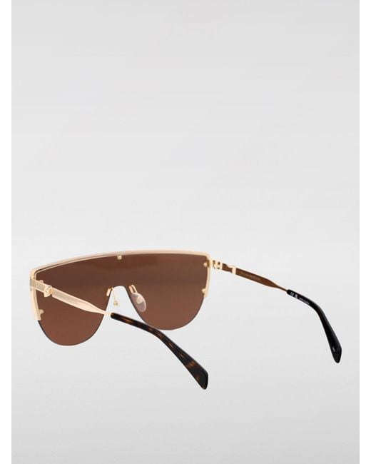 McQueen Metallic Shield Sunglasses Skull Detail for men