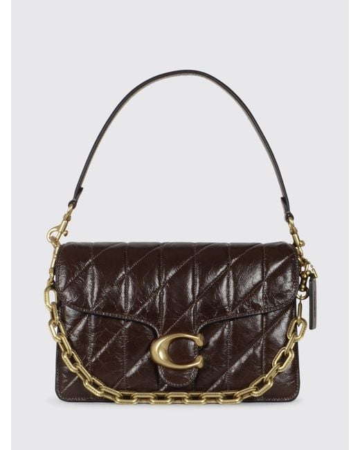 COACH Black Quilted Chain Tabby Shoulder Bag