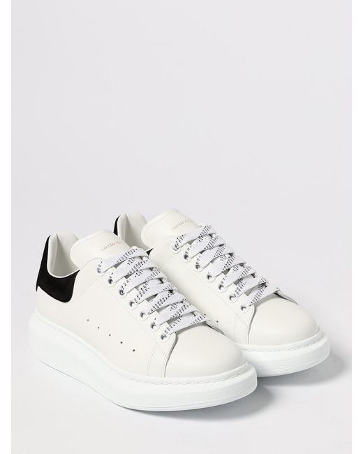 McQueen Natural Oversize Leather Sneakers