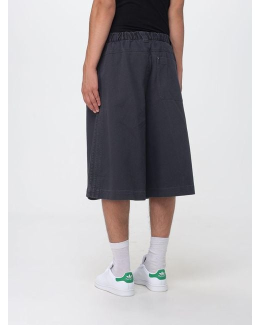 Adidas Originals Blue Bci Cotton Bermuda Shorts With Belt Loops for men