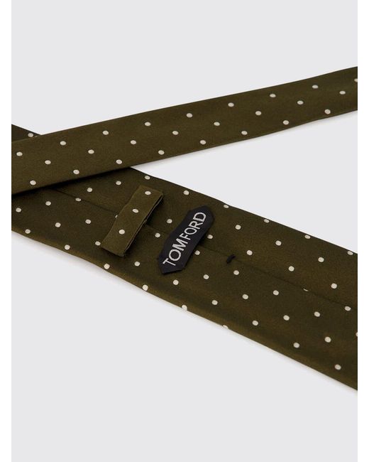 Tom Ford White Classic Polka Dot Tie for men