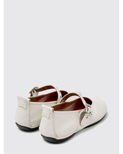 Camper White Right Nina Mary Jane Flats