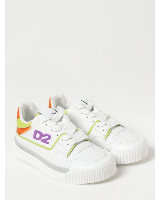 Sneakers New Jersey in pelle di DSquared² in White