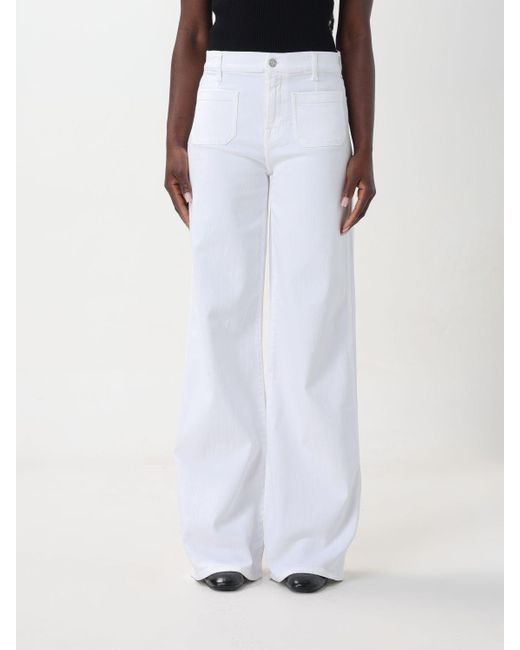 Pantalone di 7 For All Mankind in White