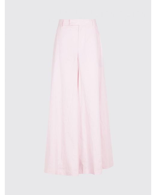 FEDERICA TOSI Pink Poplin Wide-Leg Trousers