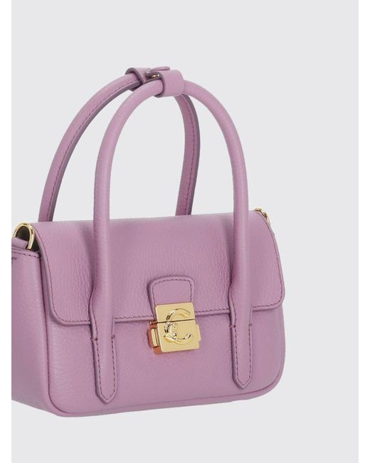 Coccinelle Pink Mini Hammered Leather Bag