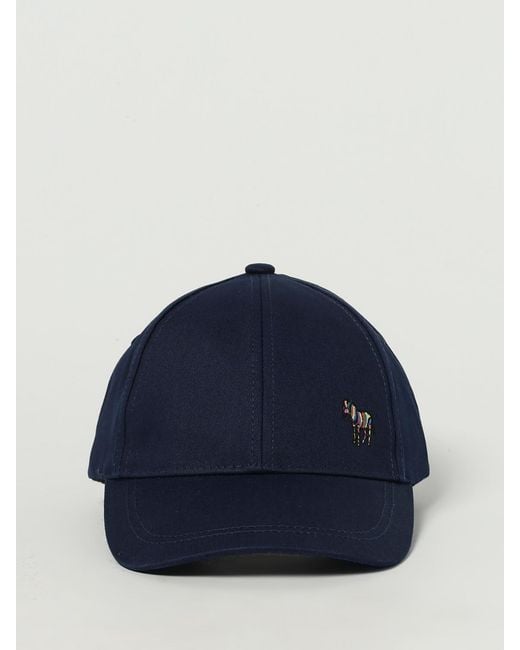 Paul Smith Blue Cotton Canvas Hat for men