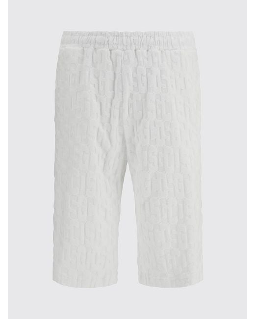 Gcds White Terry Cloth Sports Shorts for men