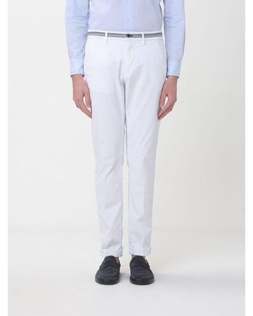 Mason's Blue Cotton And Wool Blend Chino Trousers for men