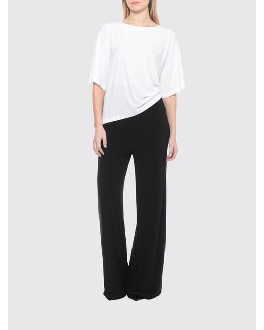 Norma Kamali White Basic Polyester T-Shirts