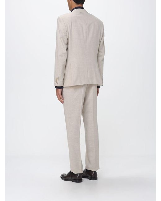 Boss White Single Breasted Suit for men