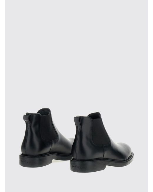 Hogan Black Bottines En Cuir À Empiècements Élastiqués for men