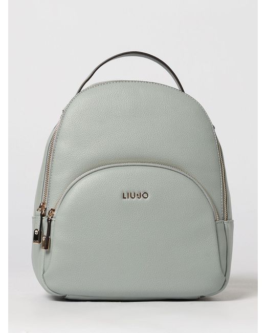 Liu Jo Gray Grained Synthetic Leather Backpack