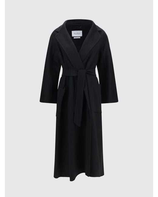Max Mara Blue Ludmilla Long Cashmere Belted Robe Coat