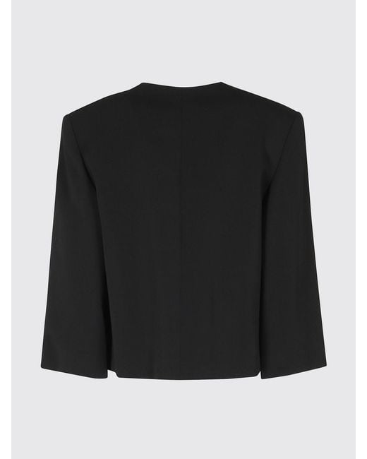 Alberta Ferretti Black Single-Breasted Viscose Blazer With Asymmetric Hem