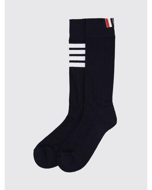 Thom Browne Blue Cotton Socks for men