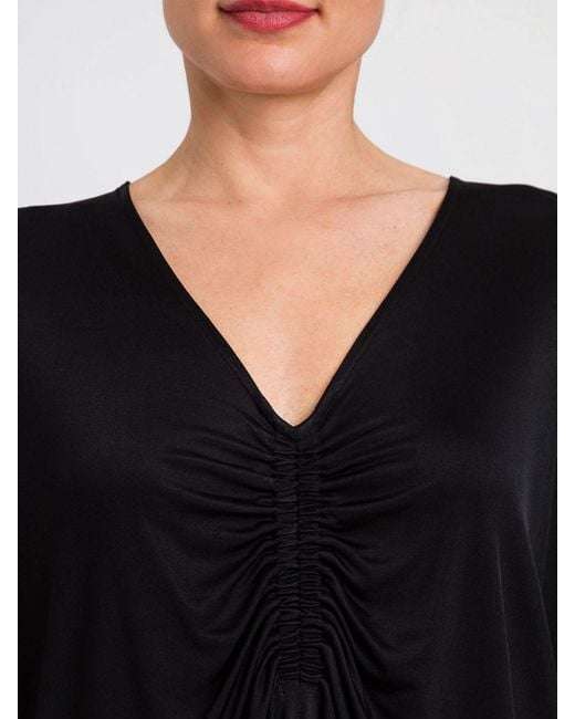 Twinset Black Viscose Jersey Midi Dress