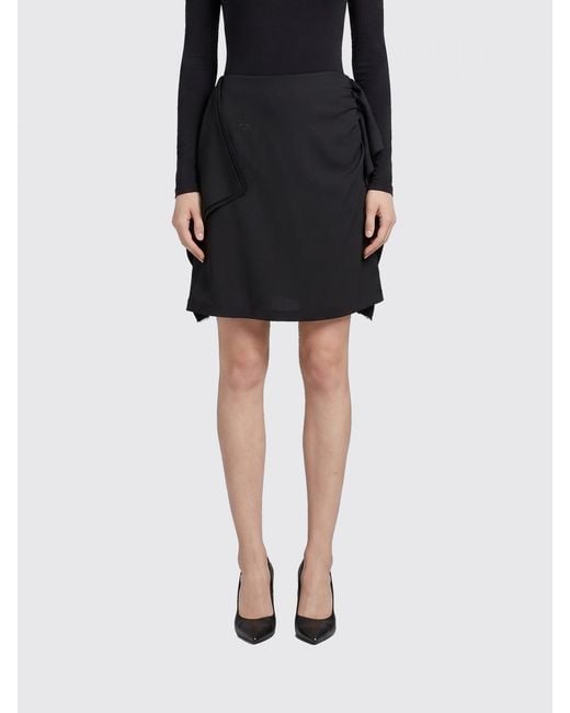 Loewe Black Wool Skirt