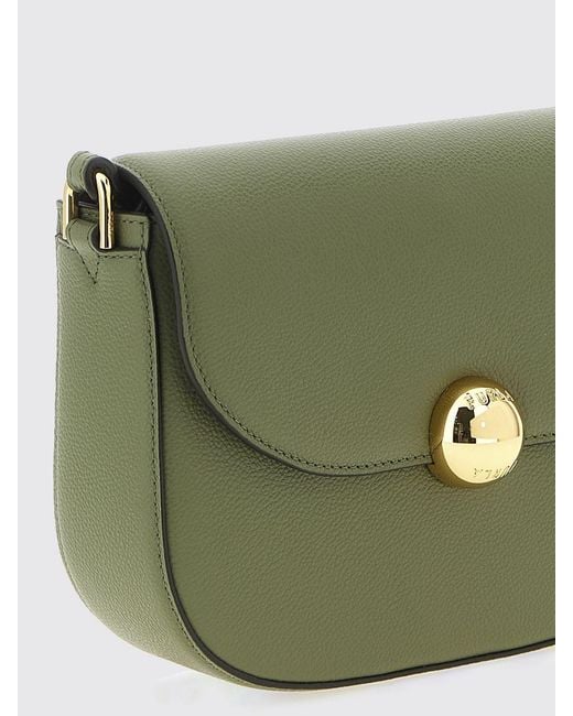Furla Green Moonlight Calfskin Shoulder Bag