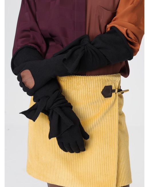 Moschino Couture Black Gloves