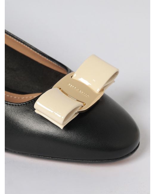 Ferragamo Black Vara Bow Pumps