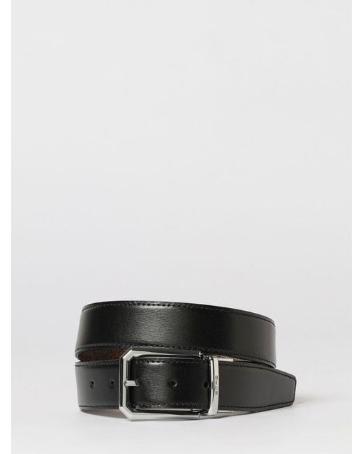 Etro Brown Reversible Paisley Coated Cotton And Leather Belt for men