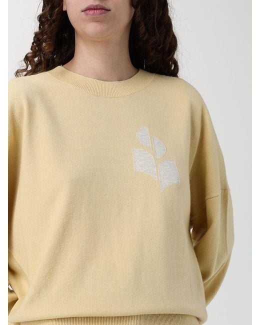 Isabel Marant Blue Crew Neck Wool And Cotton Pullover