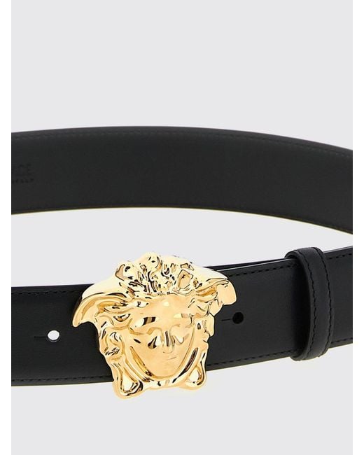 Versace White Medusa Leather Belt for men