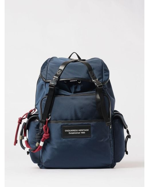 DSquared² Blue Heritage Nylon Backpack for men