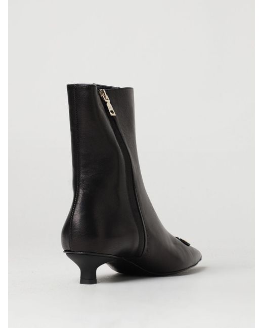 Love Moschino Black Flat Ankle Boots