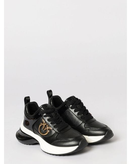 Pinko Black Ariel Leather Sneakers