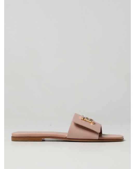 Burberry Pink Flat Sandals