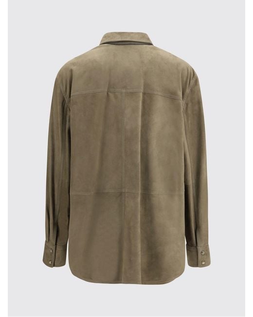 Brunello Cucinelli Green Suede Shirt