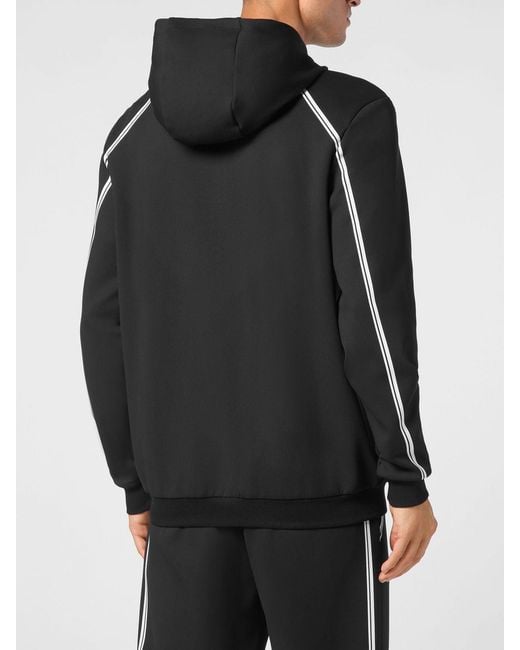 Philipp Plein Gray Zip-Up Hooded Sweatshirt for men