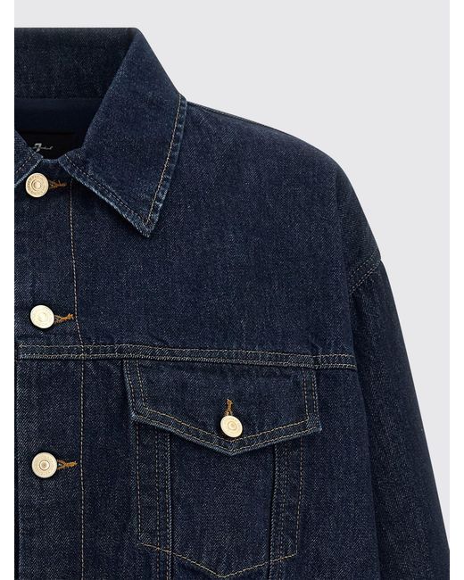 7 For All Mankind Blue Denim Jacket