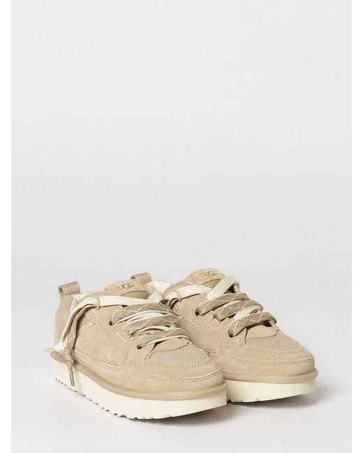 Ugg Natural Lo Lowmel Suede And Mesh Sneakers