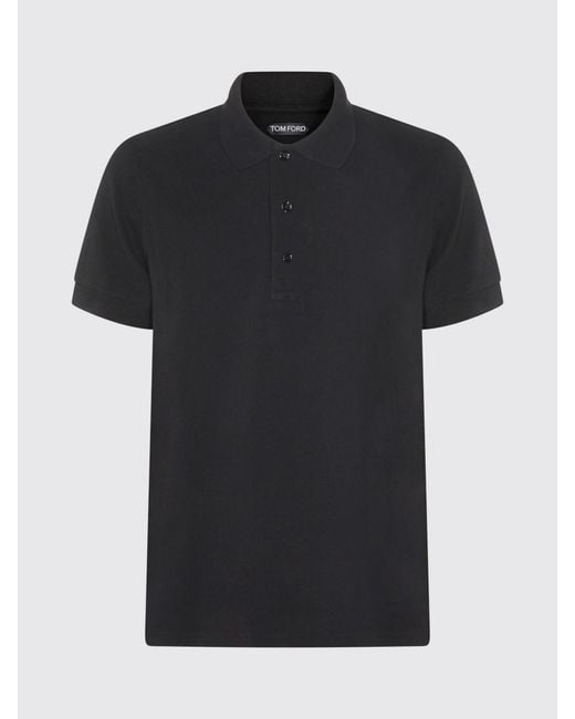 Tom Ford Black Basic Cotton Polo Shirt for men
