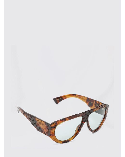 Gucci Green Tortoiseshell Acetate Sunglasses With Embossed Gg Monogram for men