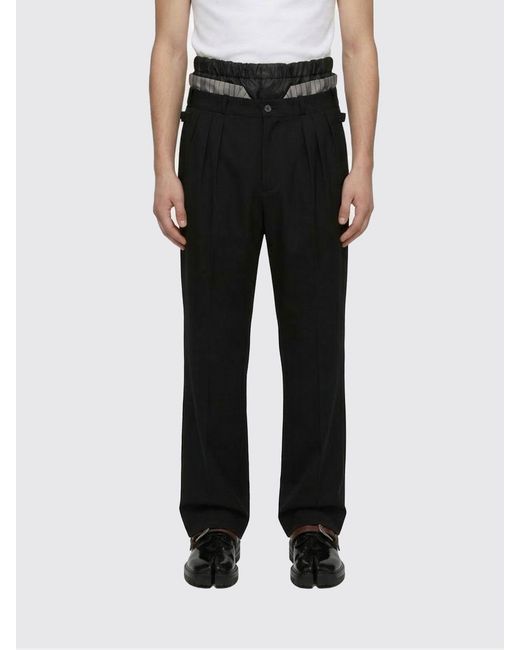 Maison Margiela Black Anonymity Of The Lining Wool Trousers for men