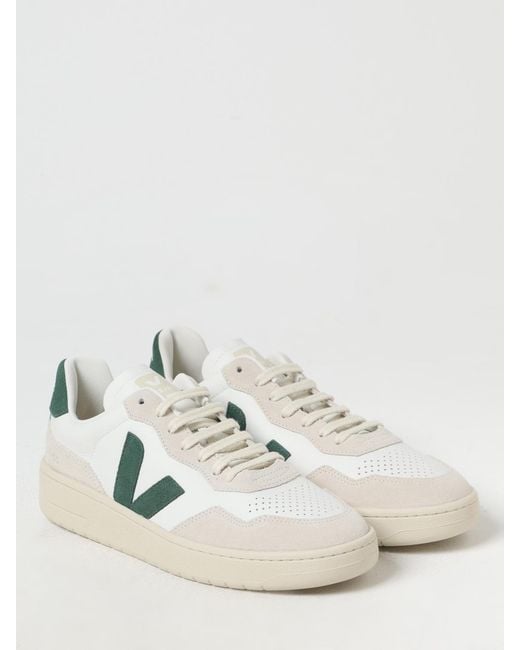 Veja White V-90 O.T. Leather Sneakers for men