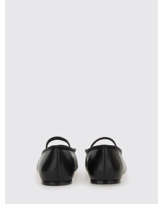Repetto White Lizbeth Calfskin Mary Jane Flats With Square Toe