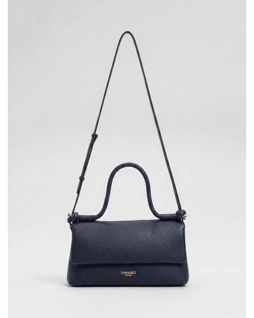 Twinset Blue Faux Leather Bag