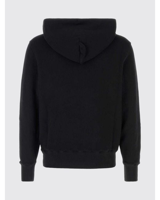 Autry Blue Cotton Hoodie With Contrasting Logo And Drawstring for men