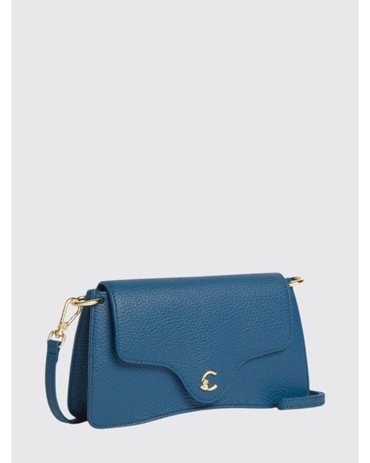 Coccinelle Blue C-Me Grained Leather Bag