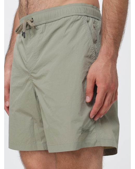 Herno Green Polyamide Swim Shorts With Elasticated Drawstring Waistband for men