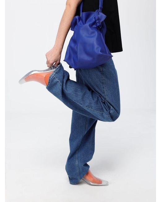 Loewe Blue Leather Flamenco Clutch