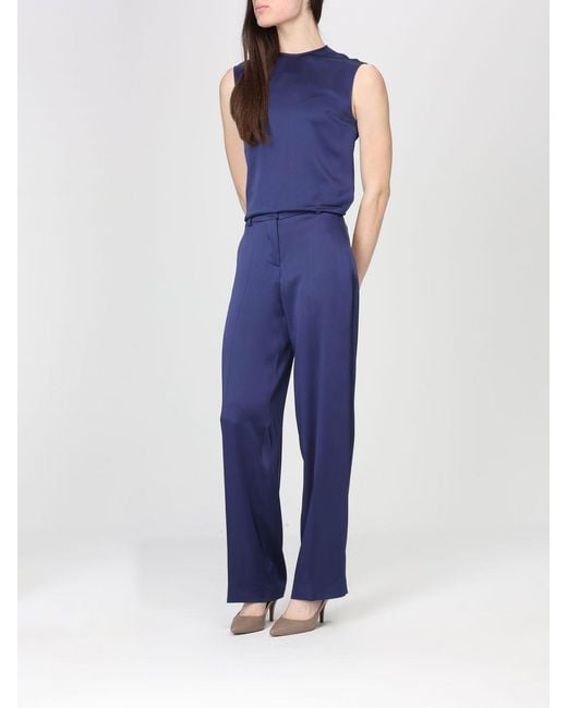 Stella McCartney Blue Tailored Satin Pants